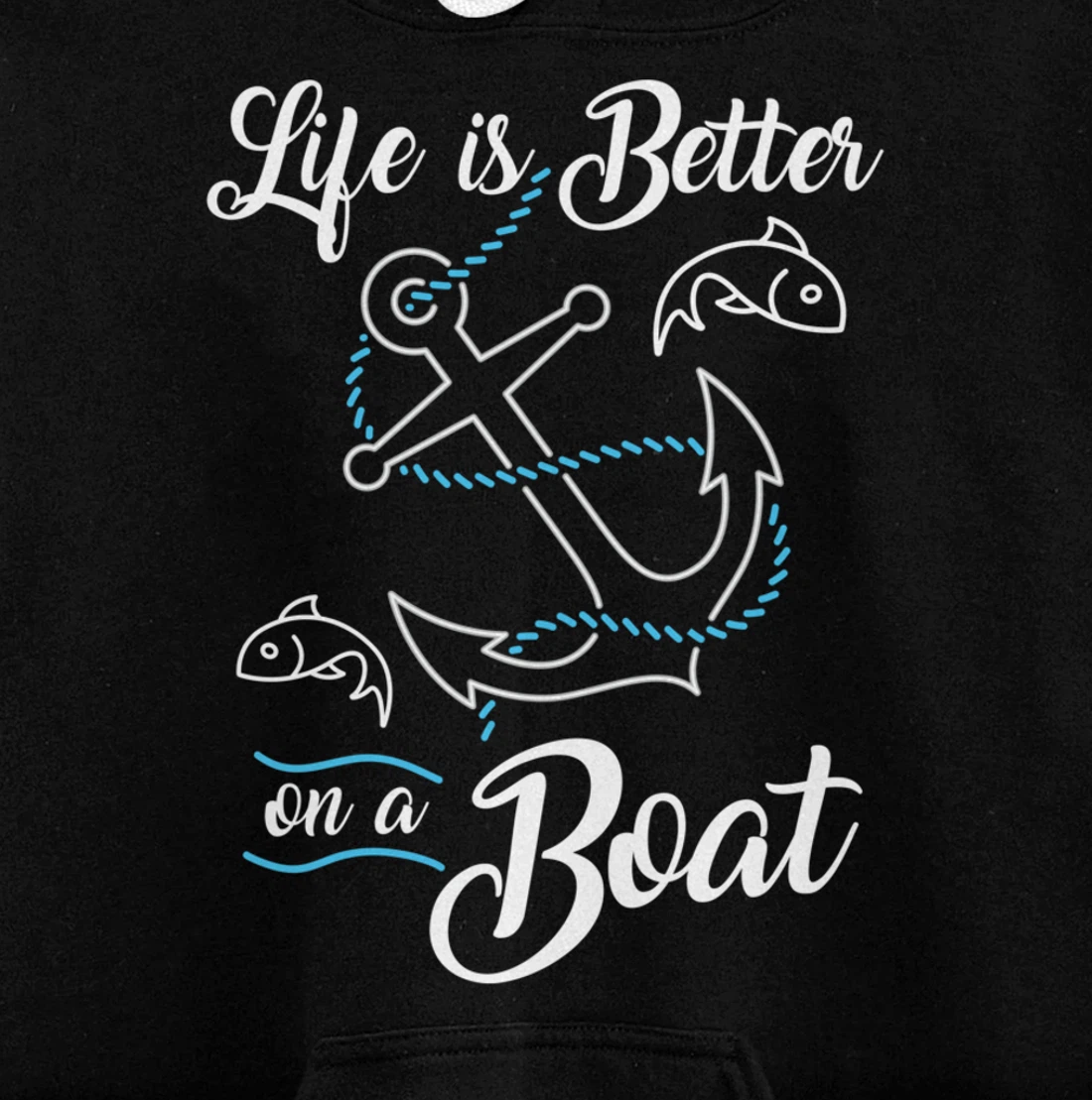 Vintage Life is Better on A Boat Gift design Sailing Fishing Pullover Hoodie