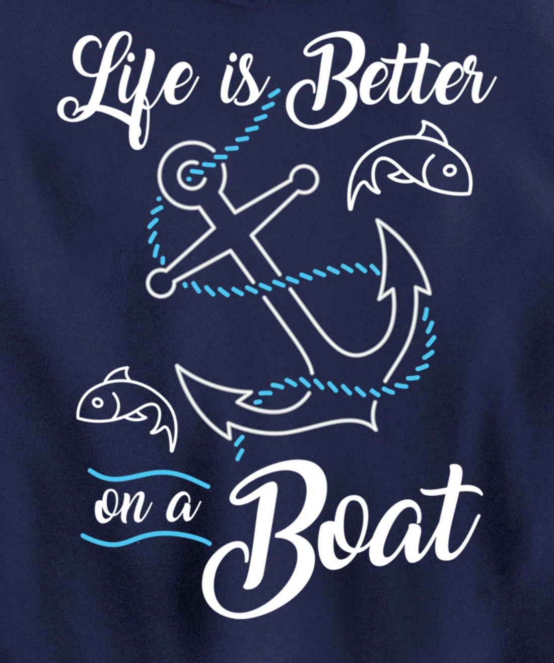 Vintage Life is Better on A Boat Gift design Sailing Fishing Pullover Hoodie