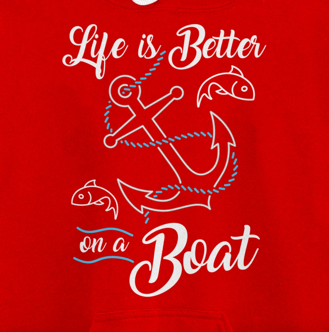 Vintage Life is Better on A Boat Gift design Sailing Fishing Pullover Hoodie