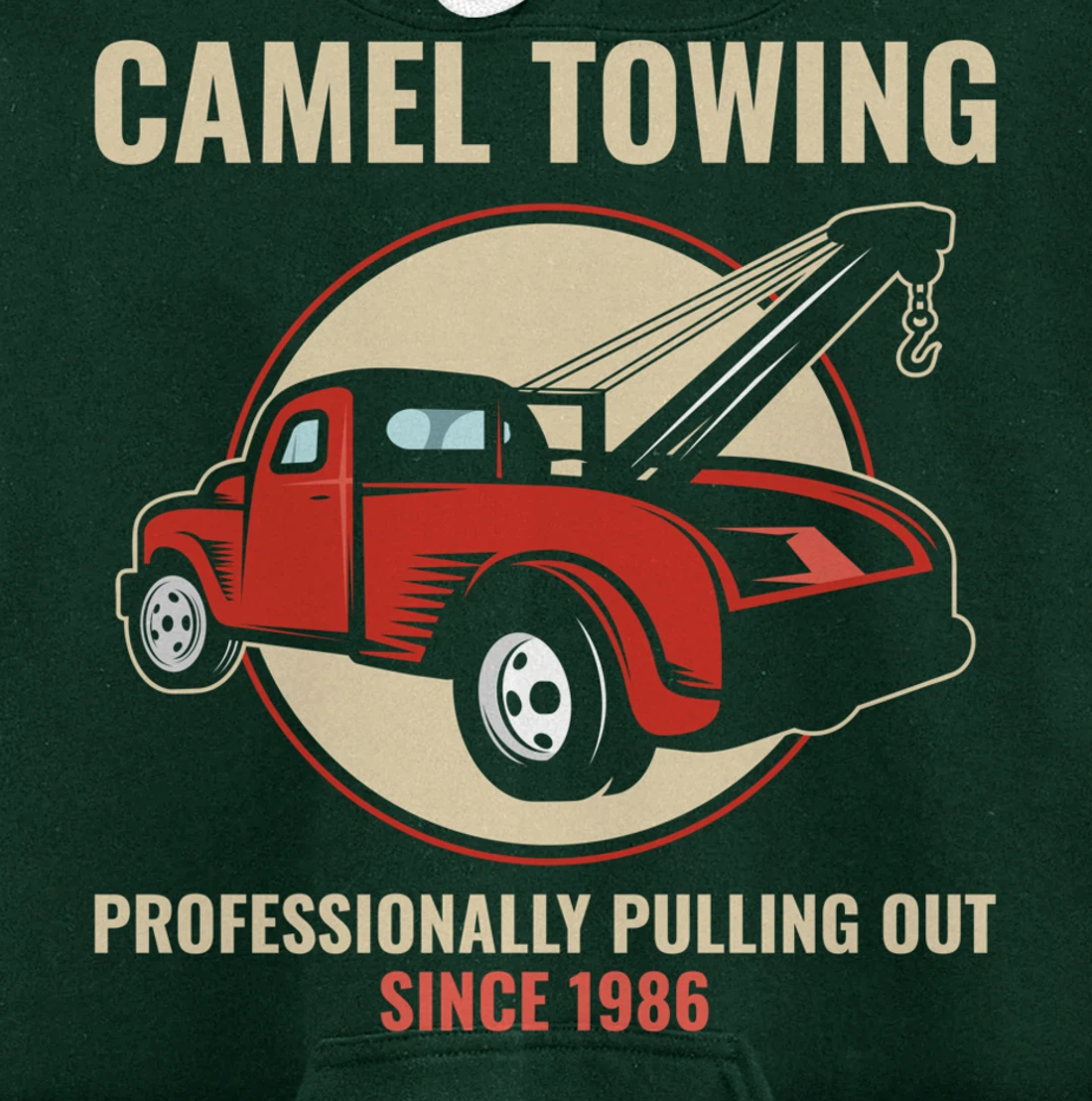 Funny Camel Towing Tow Truck Car Mechanic Wrencher Gift Pullover Hoodie