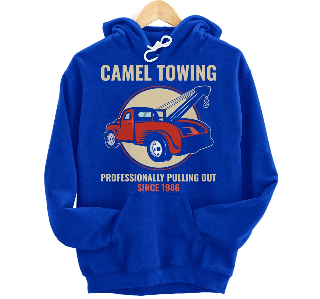 Funny Camel Towing Tow Truck Car Mechanic Wrencher Gift Pullover Hoodie