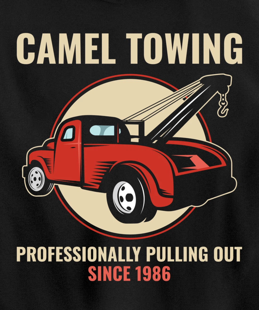 Funny Camel Towing Tow Truck Car Mechanic Wrencher Gift Pullover Hoodie