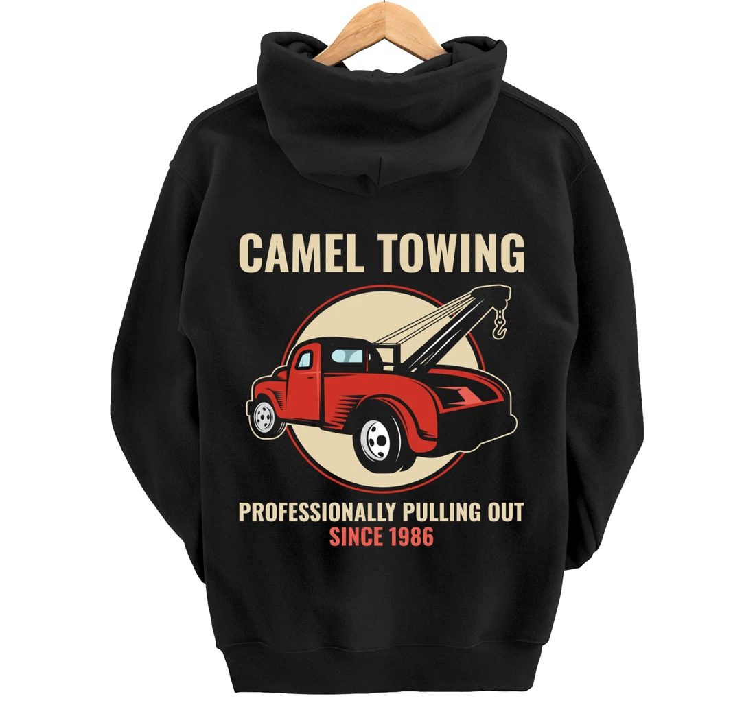 Funny Camel Towing Tow Truck Car Mechanic Wrencher Gift Pullover Hoodie