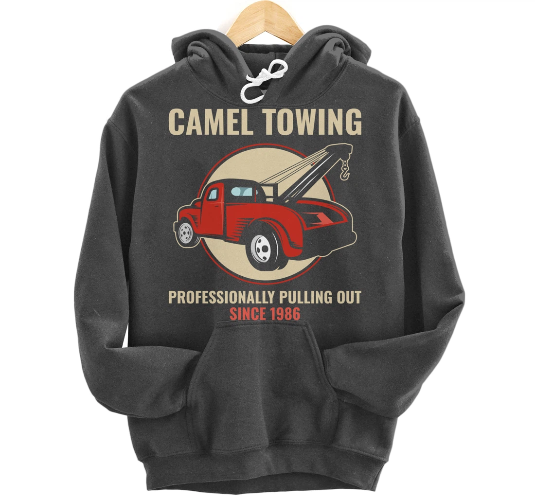 Funny Camel Towing Tow Truck Car Mechanic Wrencher Gift Pullover Hoodie