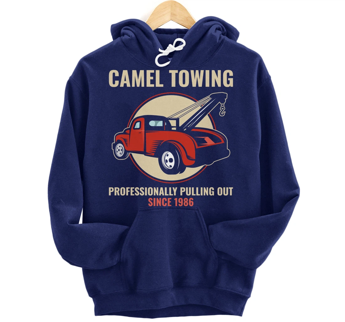 Funny Camel Towing Tow Truck Car Mechanic Wrencher Gift Pullover Hoodie
