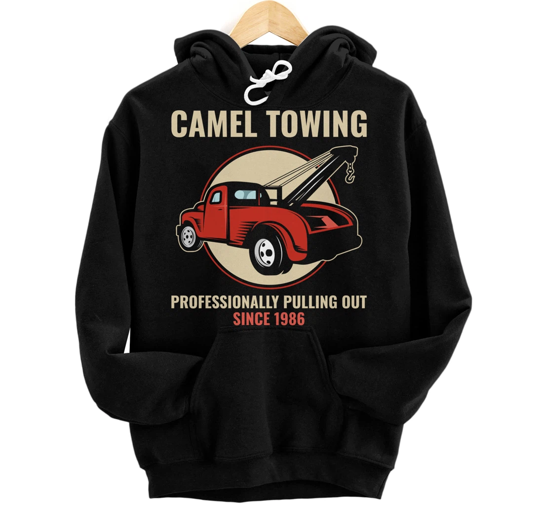Funny Camel Towing Tow Truck Car Mechanic Wrencher Gift Pullover Hoodie