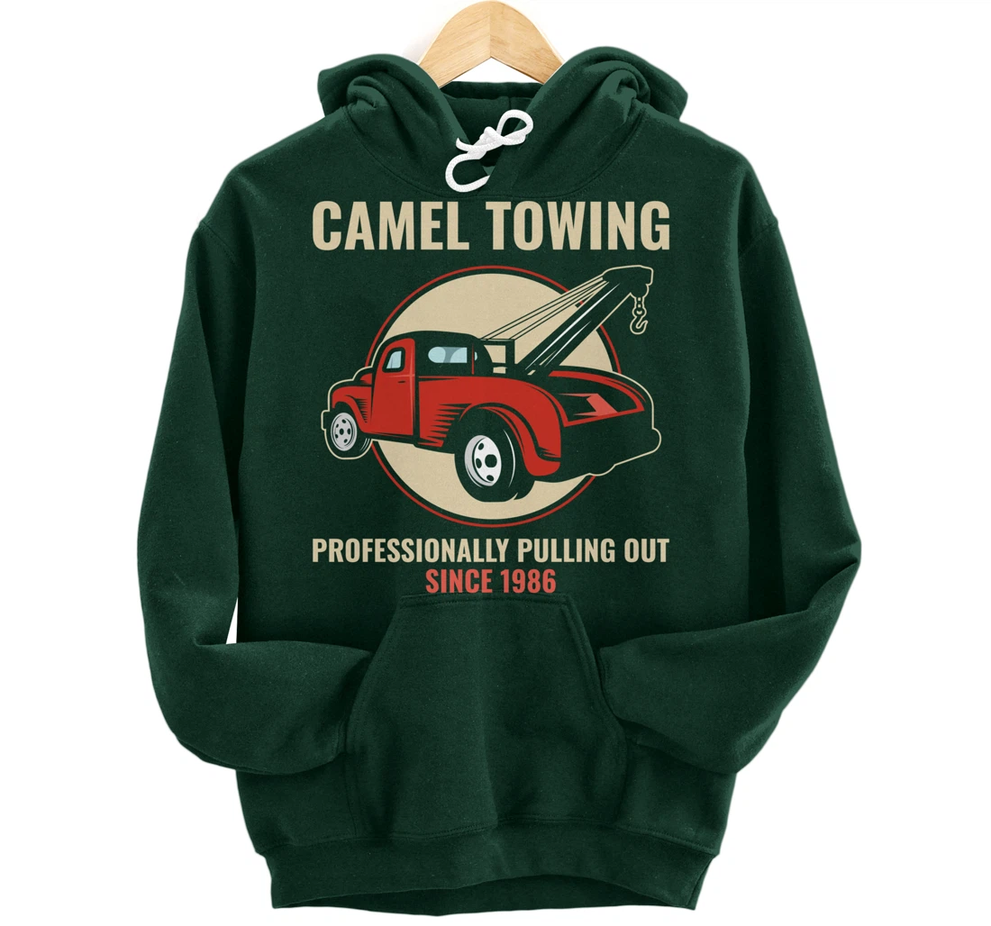 Funny Camel Towing Tow Truck Car Mechanic Wrencher Gift Pullover Hoodie