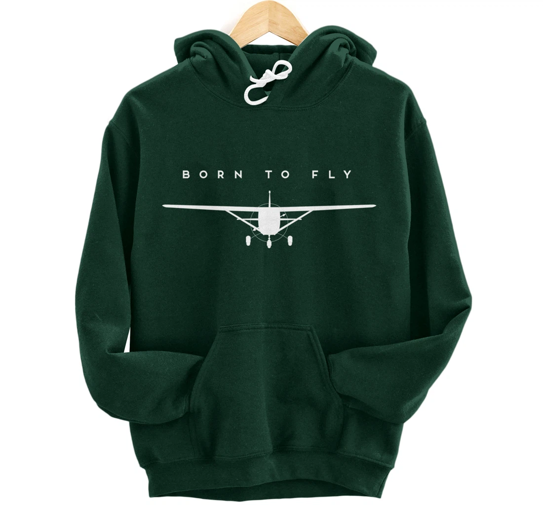 Single Engine Prop Airplane Shirt Born to Fly Pullover Hoodie