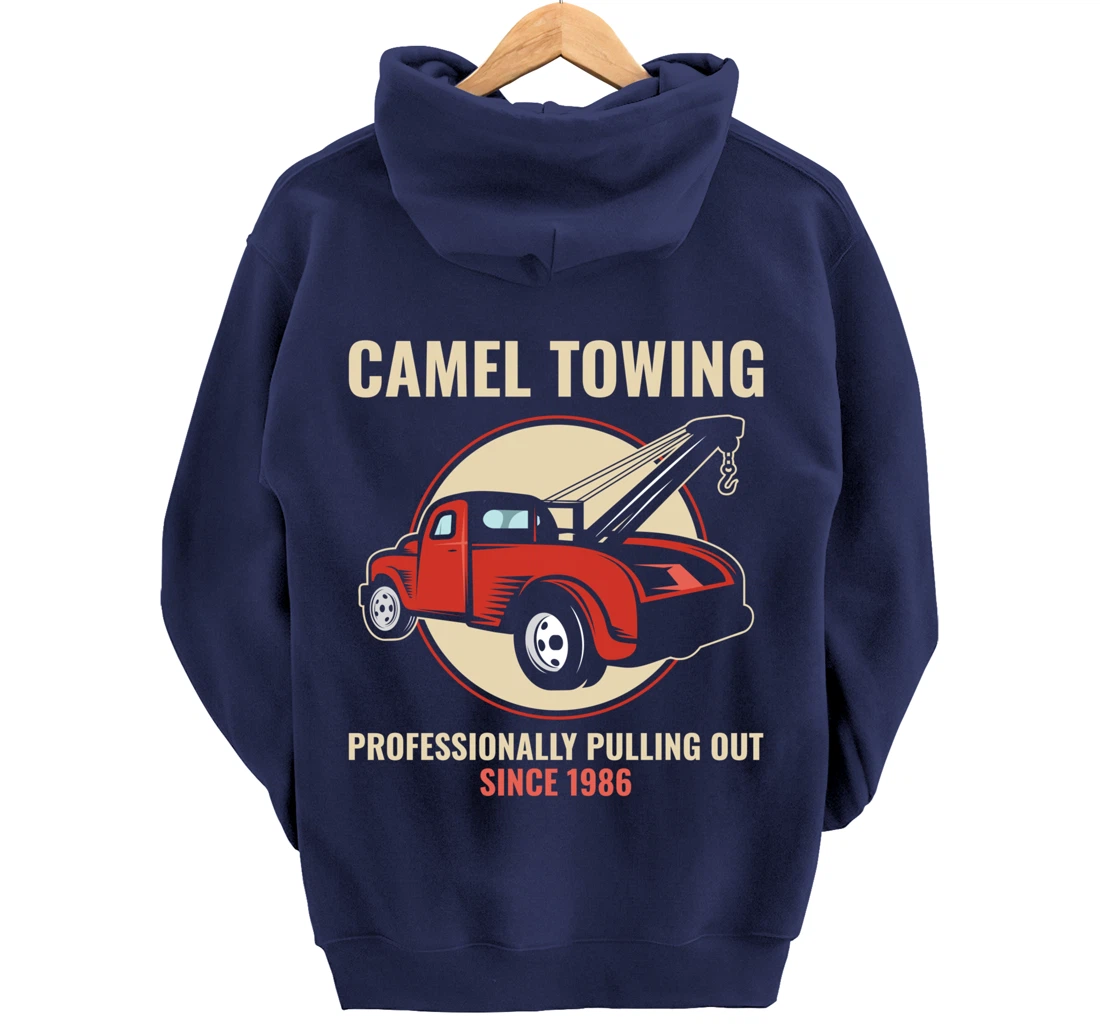 Funny Camel Towing Tow Truck Car Mechanic Wrencher Gift Pullover Hoodie