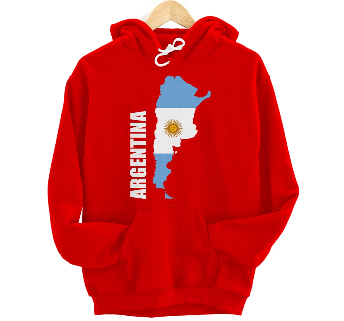 Argentina map flag Pullover Hoodie