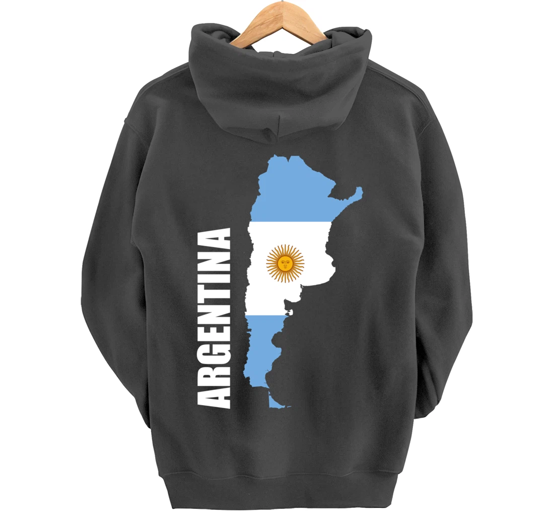Argentina map flag Pullover Hoodie