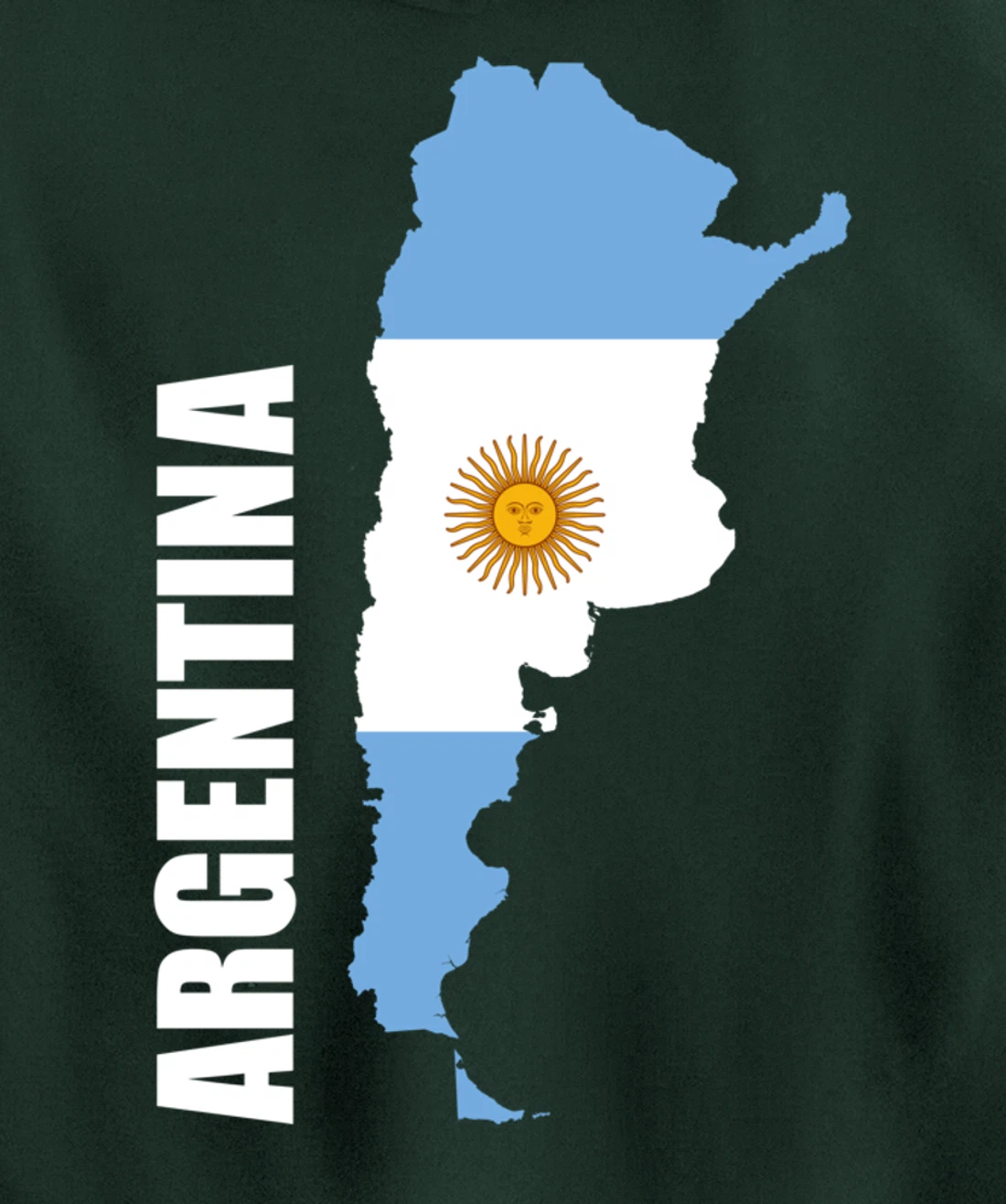 Argentina map flag Pullover Hoodie