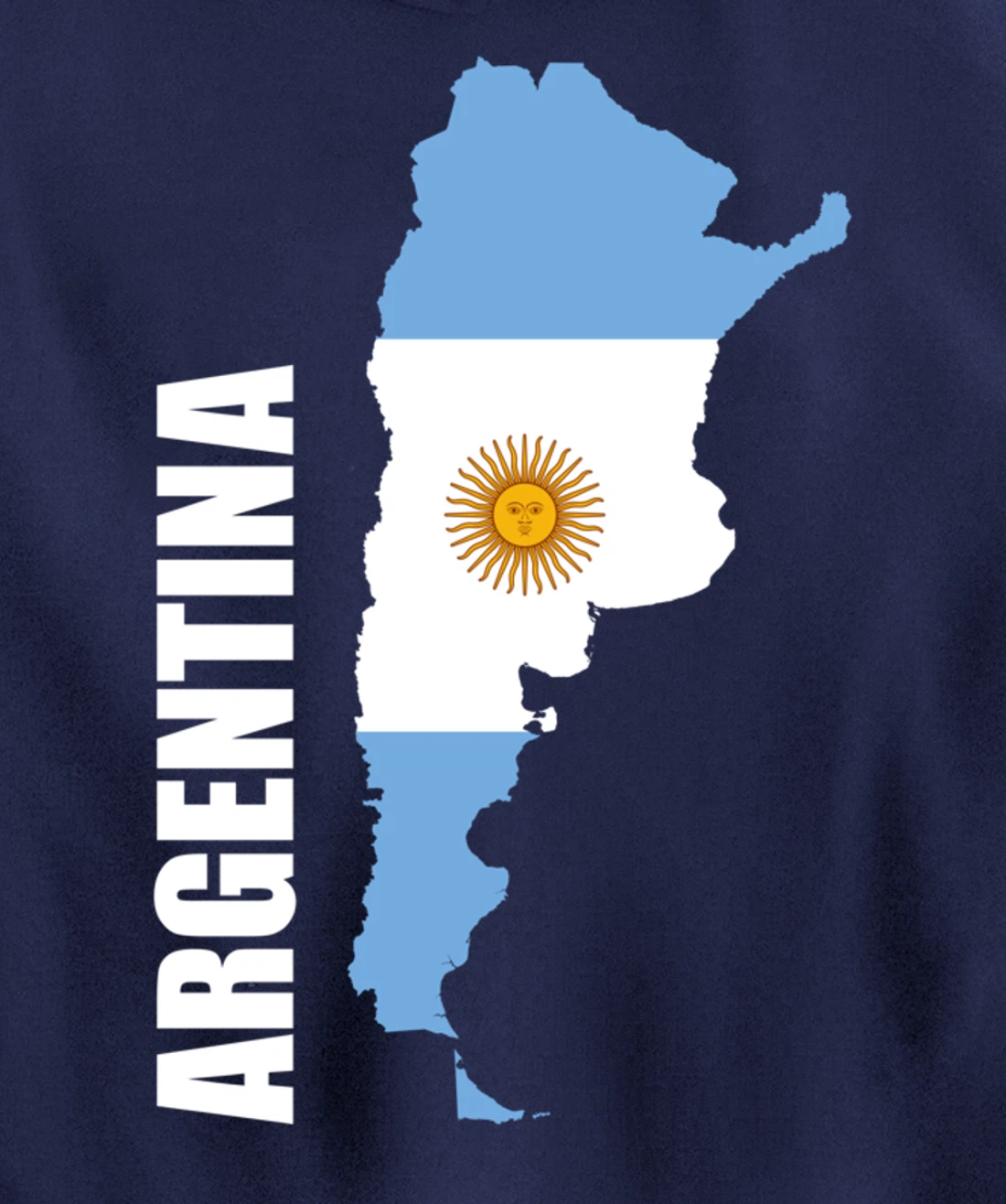 Argentina map flag Pullover Hoodie