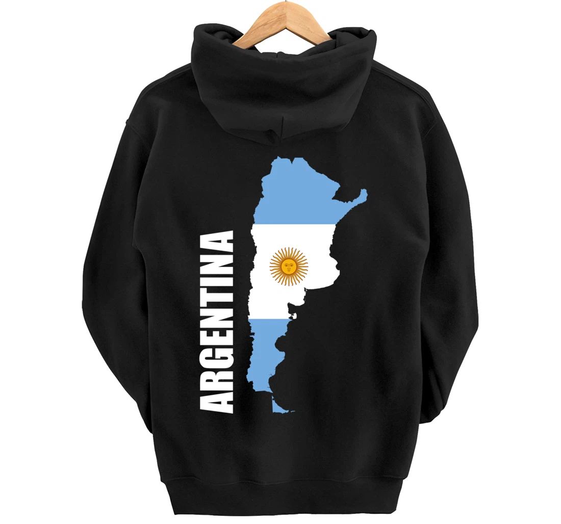 Argentina map flag Pullover Hoodie