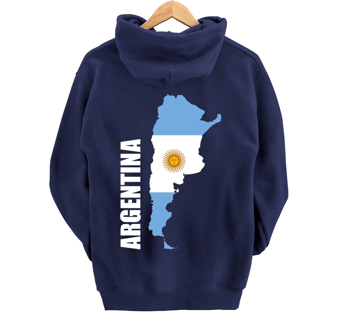 Argentina map flag Pullover Hoodie