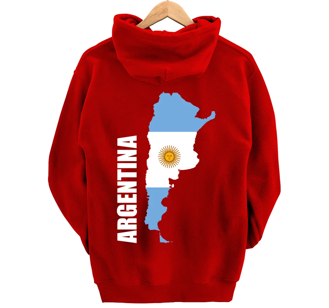 Argentina map flag Pullover Hoodie