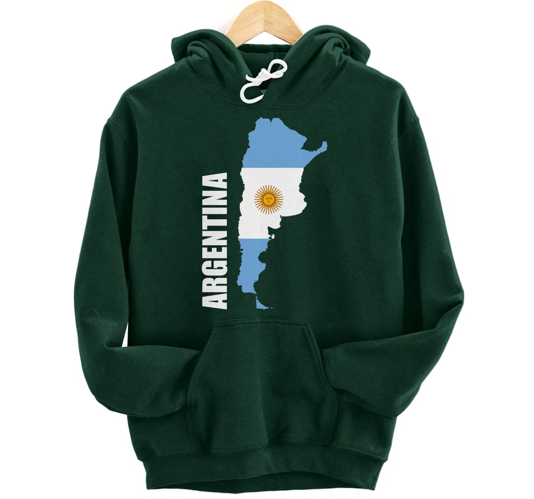 Argentina map flag Pullover Hoodie
