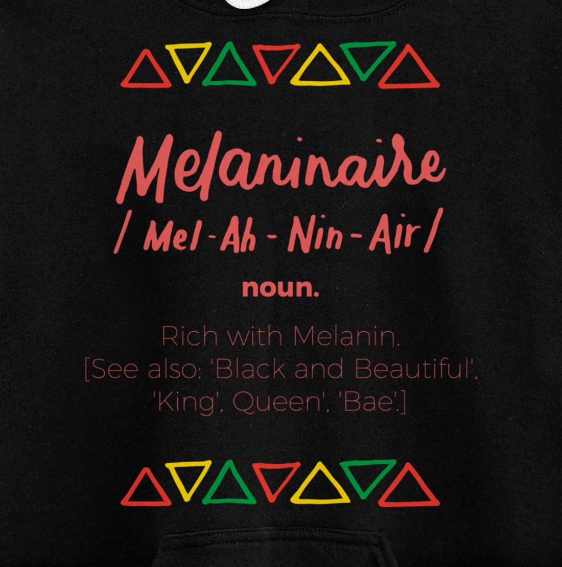 Melaninaire Definition Funny Melanin African American Gifts Pullover Hoodie
