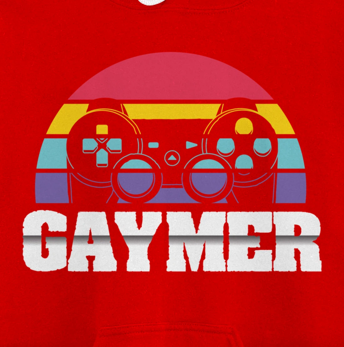 Gaymer Gay Gamer Rainbow Joystick Video Gaming Lover LGBT Pullover Hoodie