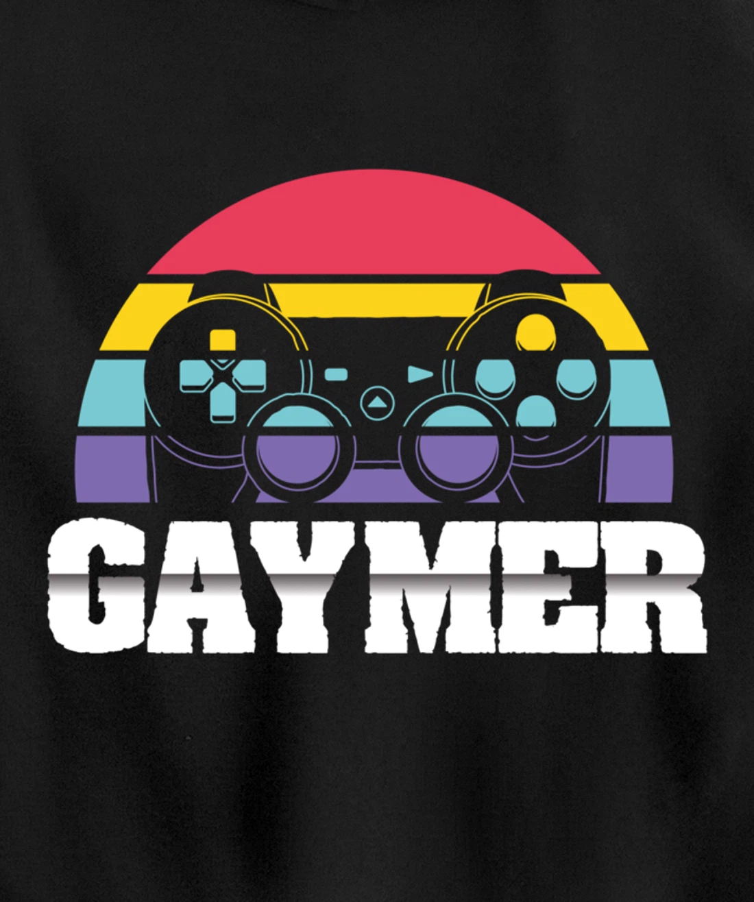 Gaymer Gay Gamer Rainbow Joystick Video Gaming Lover LGBT Pullover Hoodie