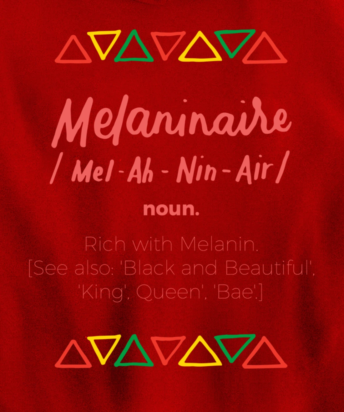 Melaninaire Definition Funny Melanin African American Gifts Pullover Hoodie