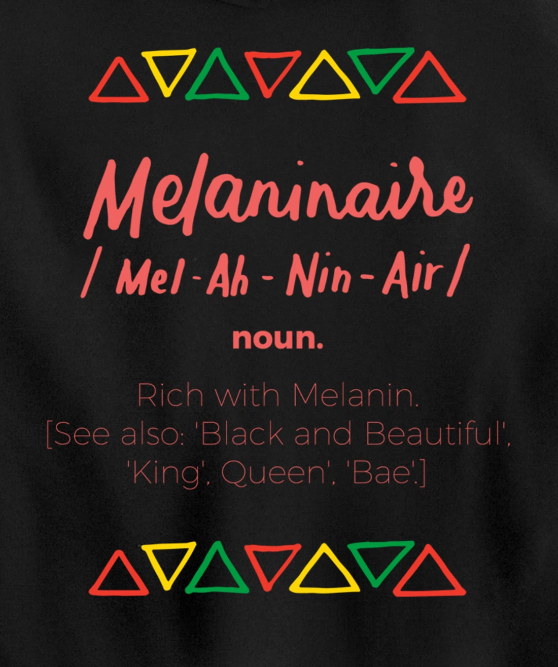 Melaninaire Definition Funny Melanin African American Gifts Pullover Hoodie
