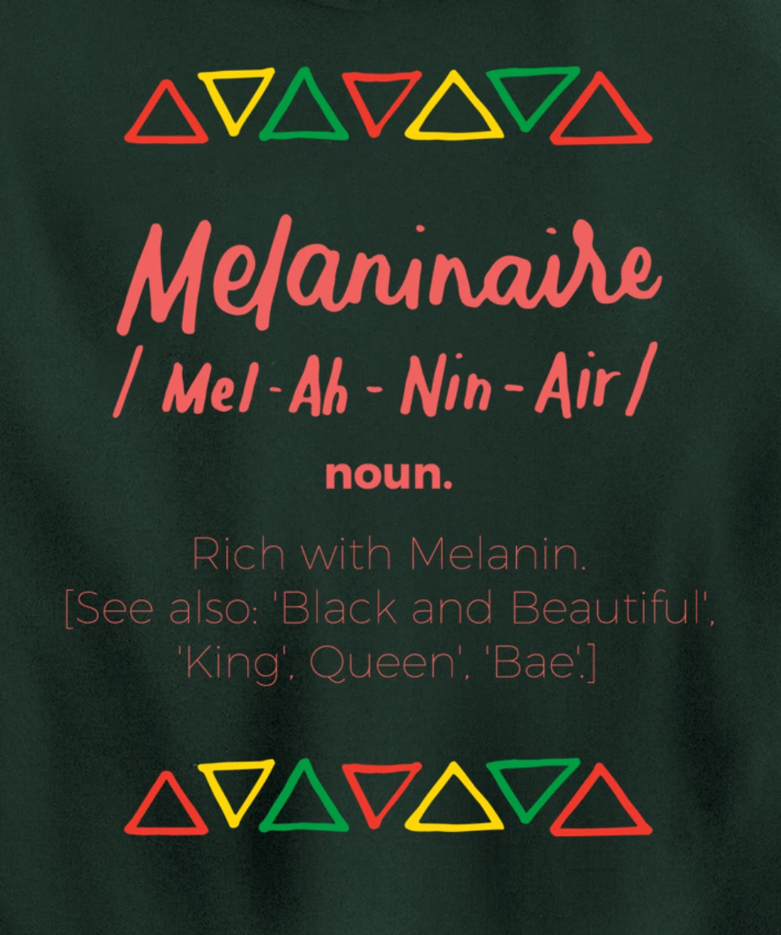 Melaninaire Definition Funny Melanin African American Gifts Pullover Hoodie