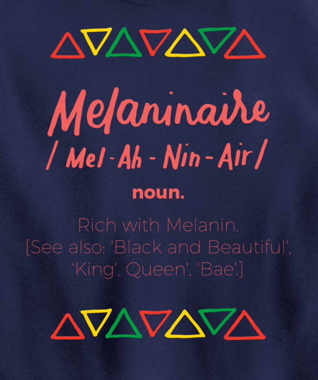 Melaninaire Definition Funny Melanin African American Gifts Pullover Hoodie