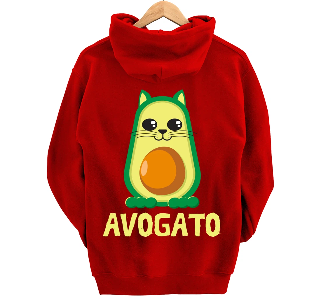 Cool Avogato Cat - Meow Collection For Boys & Girls Pullover Hoodie