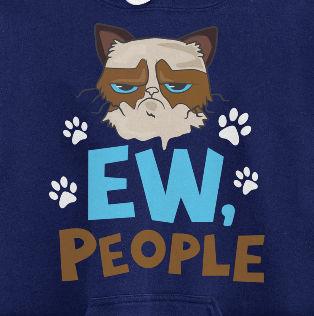 Ew People Cat Pullover Hoodie