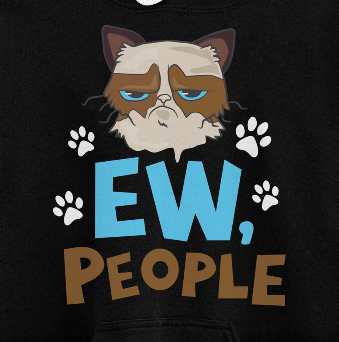 Ew People Cat Pullover Hoodie