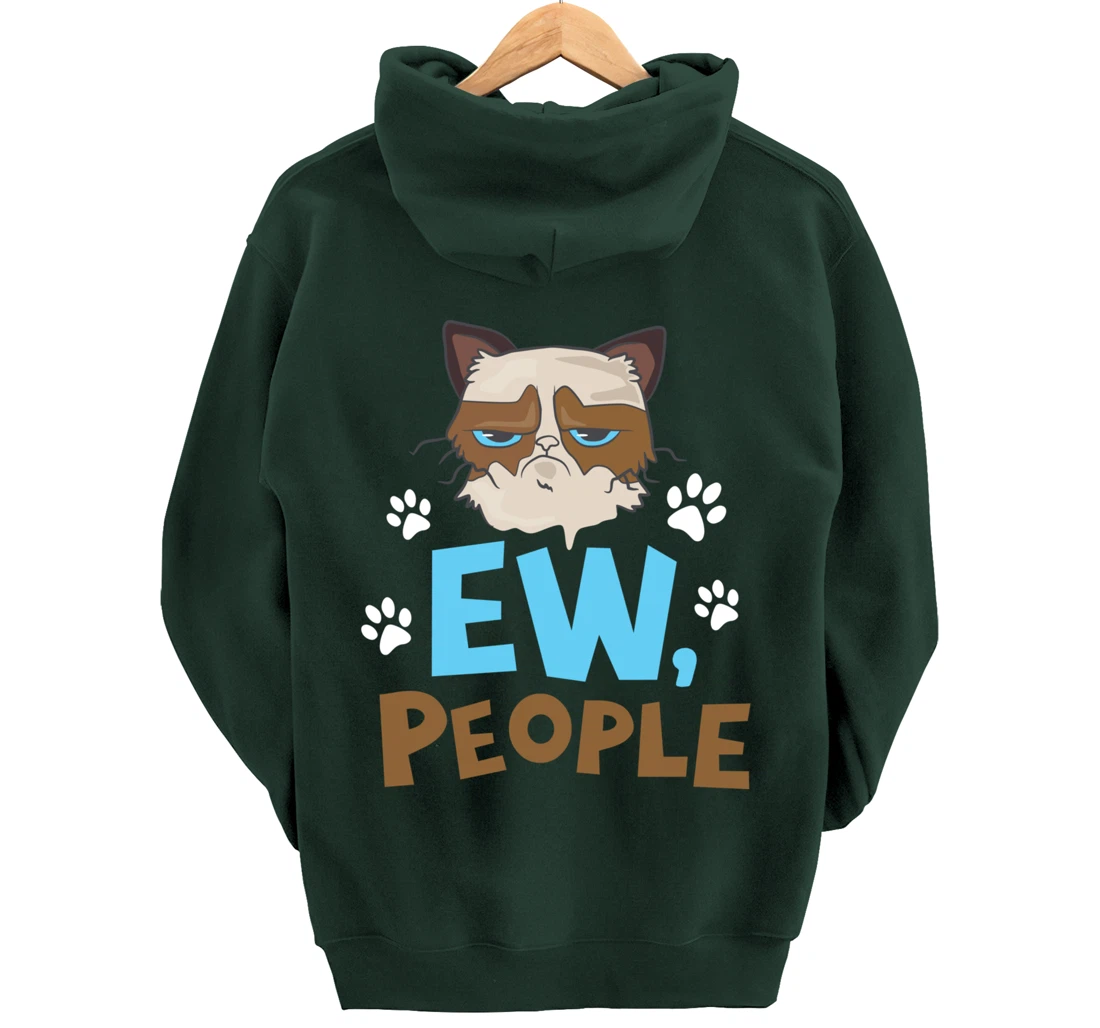 Ew People Cat Pullover Hoodie