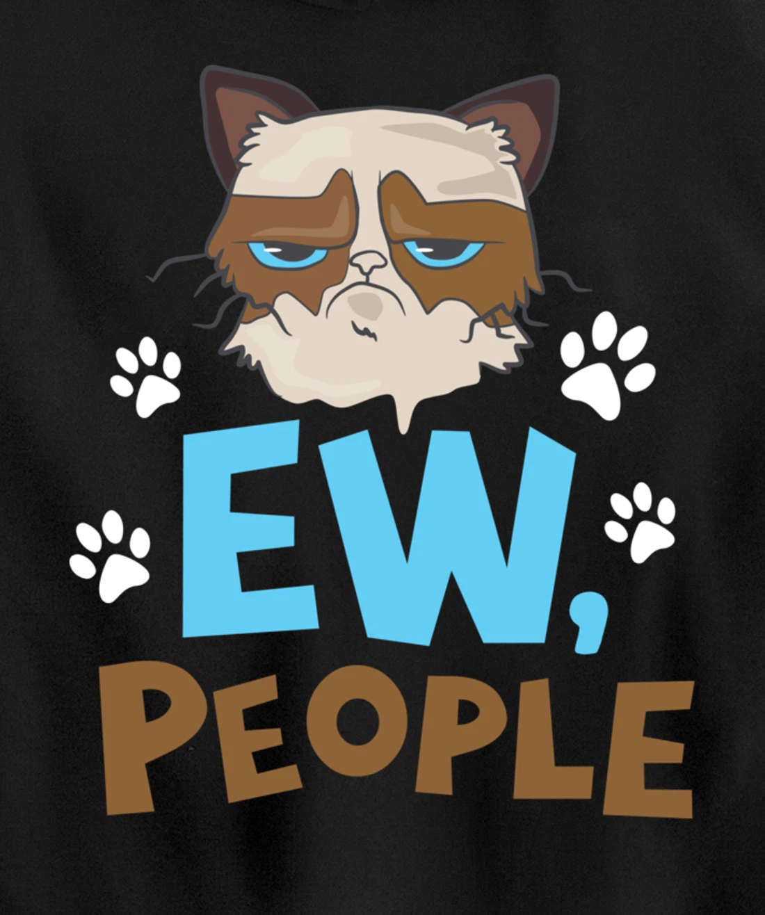 Ew People Cat Pullover Hoodie
