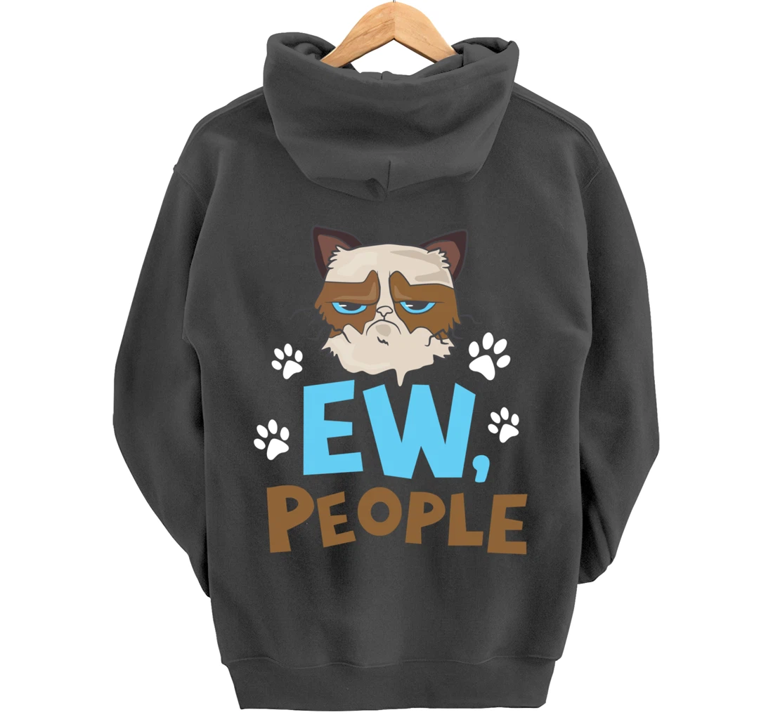 Ew People Cat Pullover Hoodie
