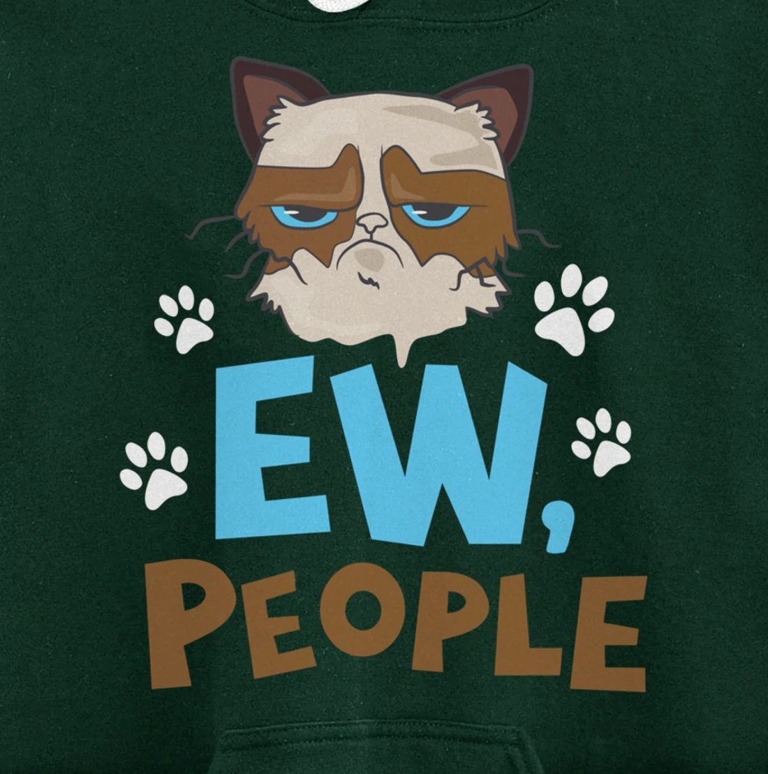 Ew People Cat Pullover Hoodie