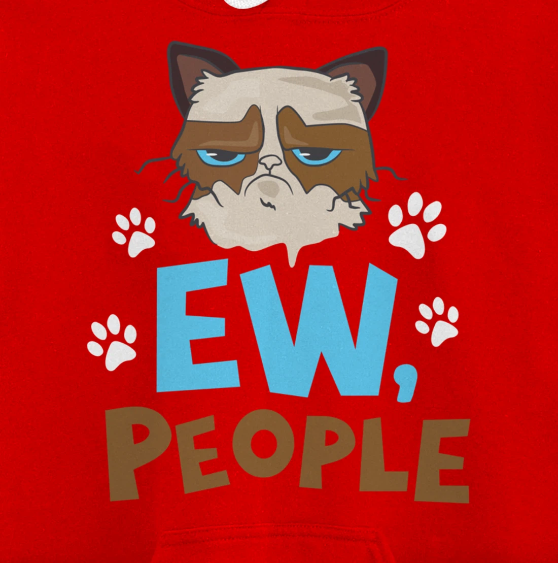 Ew People Cat Pullover Hoodie