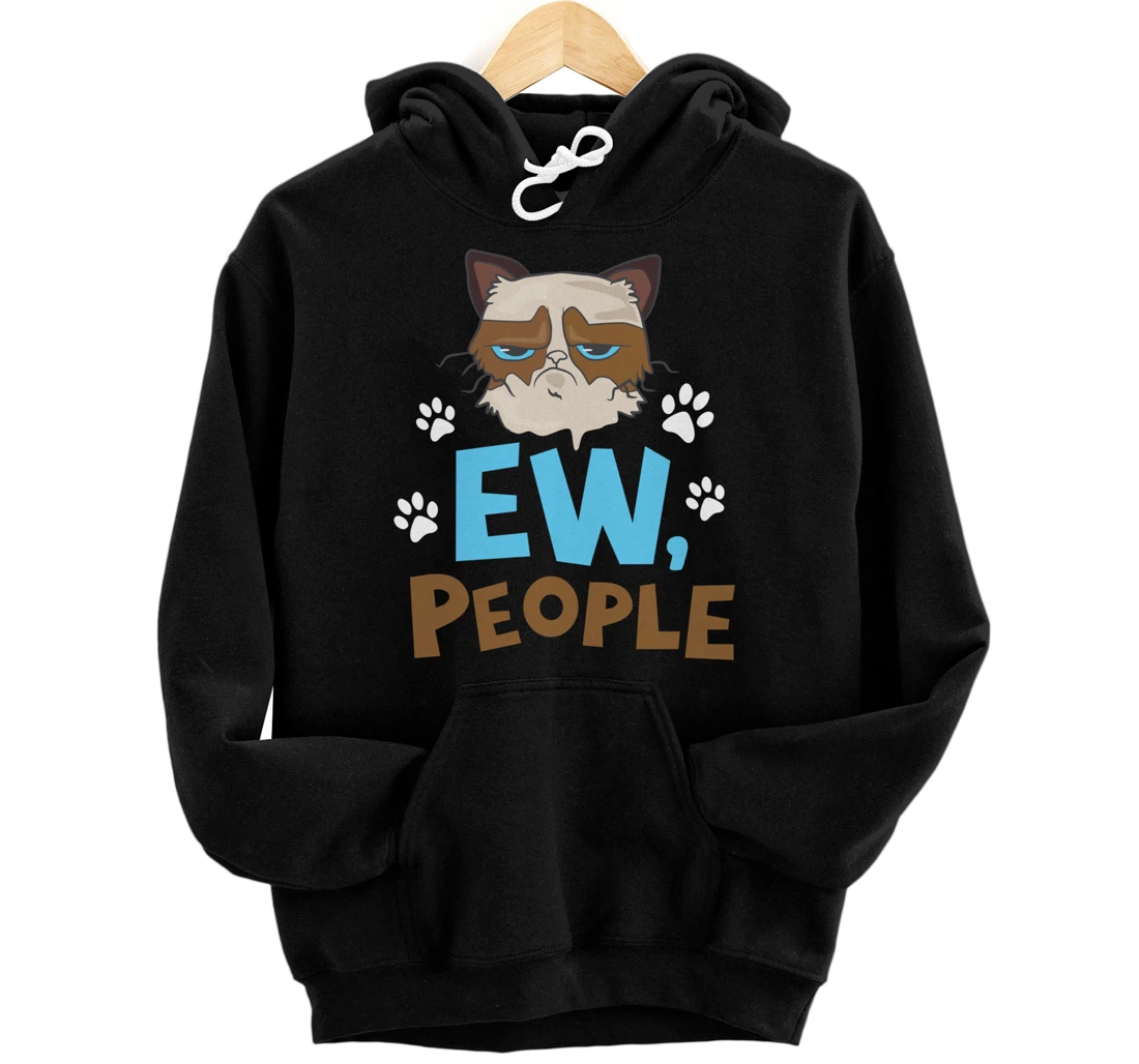 Ew People Cat Pullover Hoodie