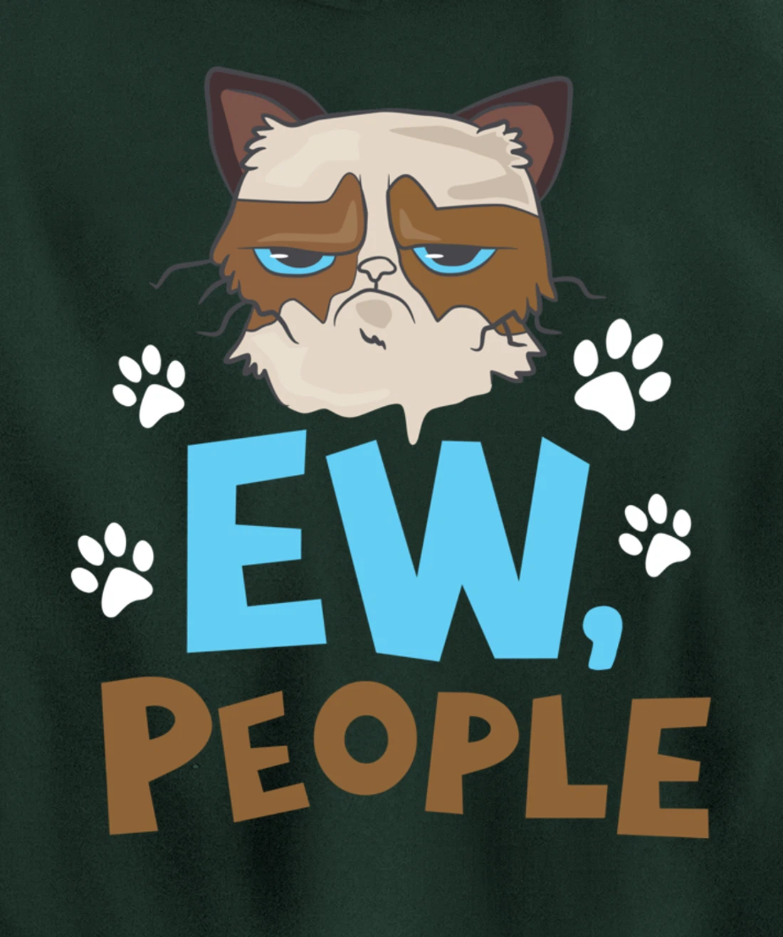 Ew People Cat Pullover Hoodie