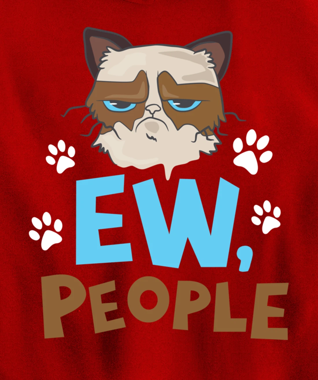 Ew People Cat Pullover Hoodie