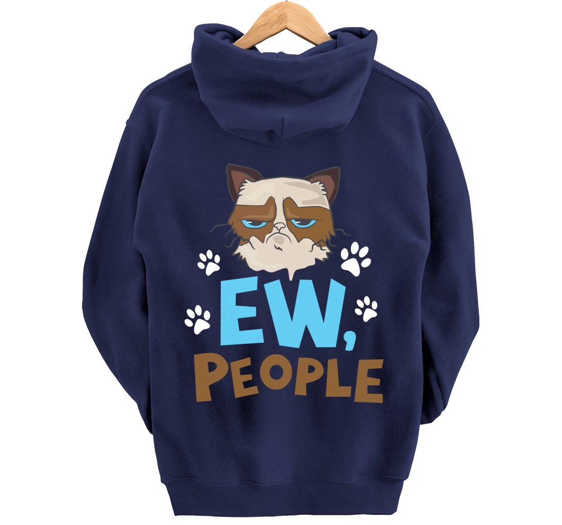 Ew People Cat Pullover Hoodie