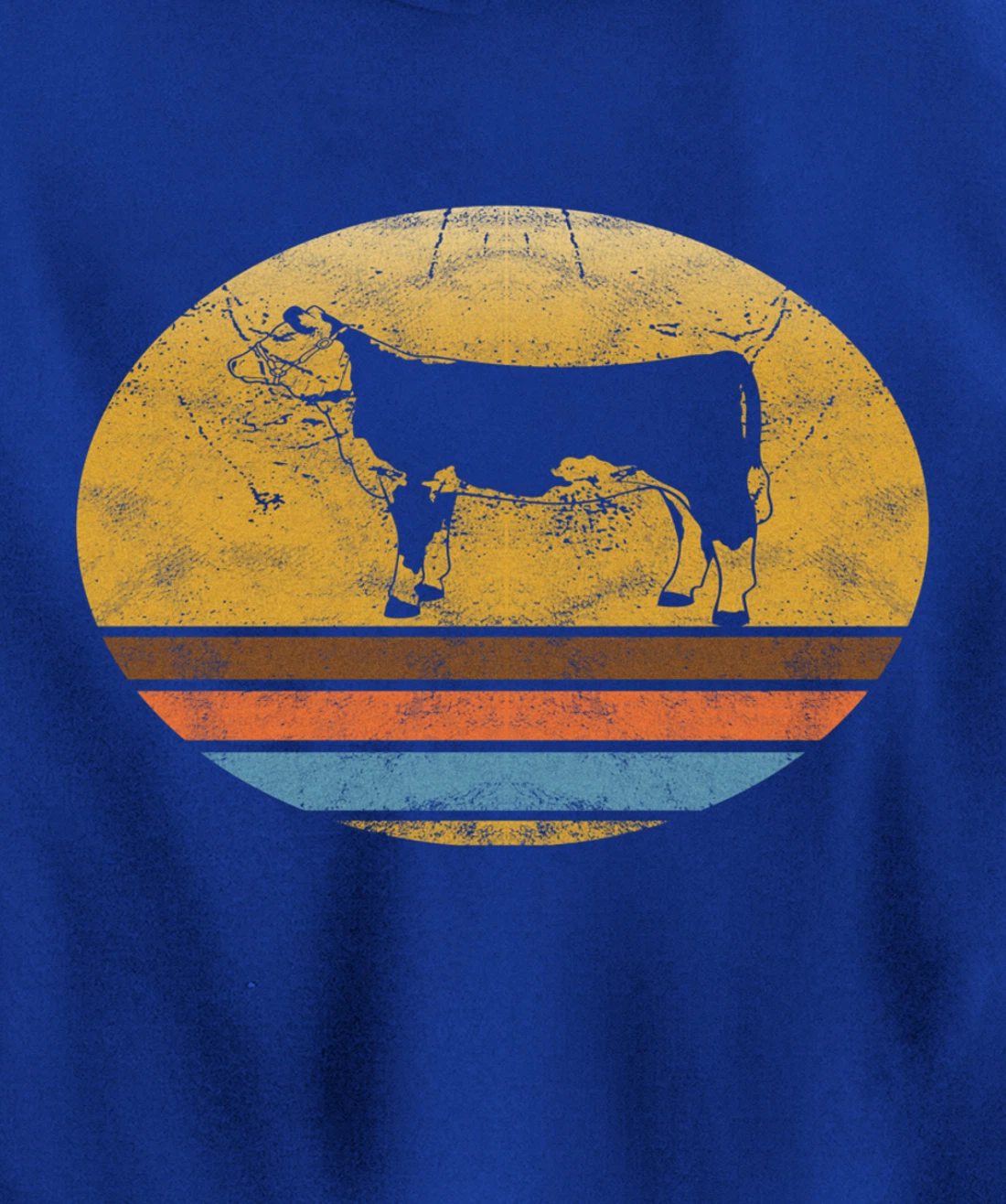 Retro Hereford cattle Animal Vintage Style Love Animals Gift Pullover Hoodie