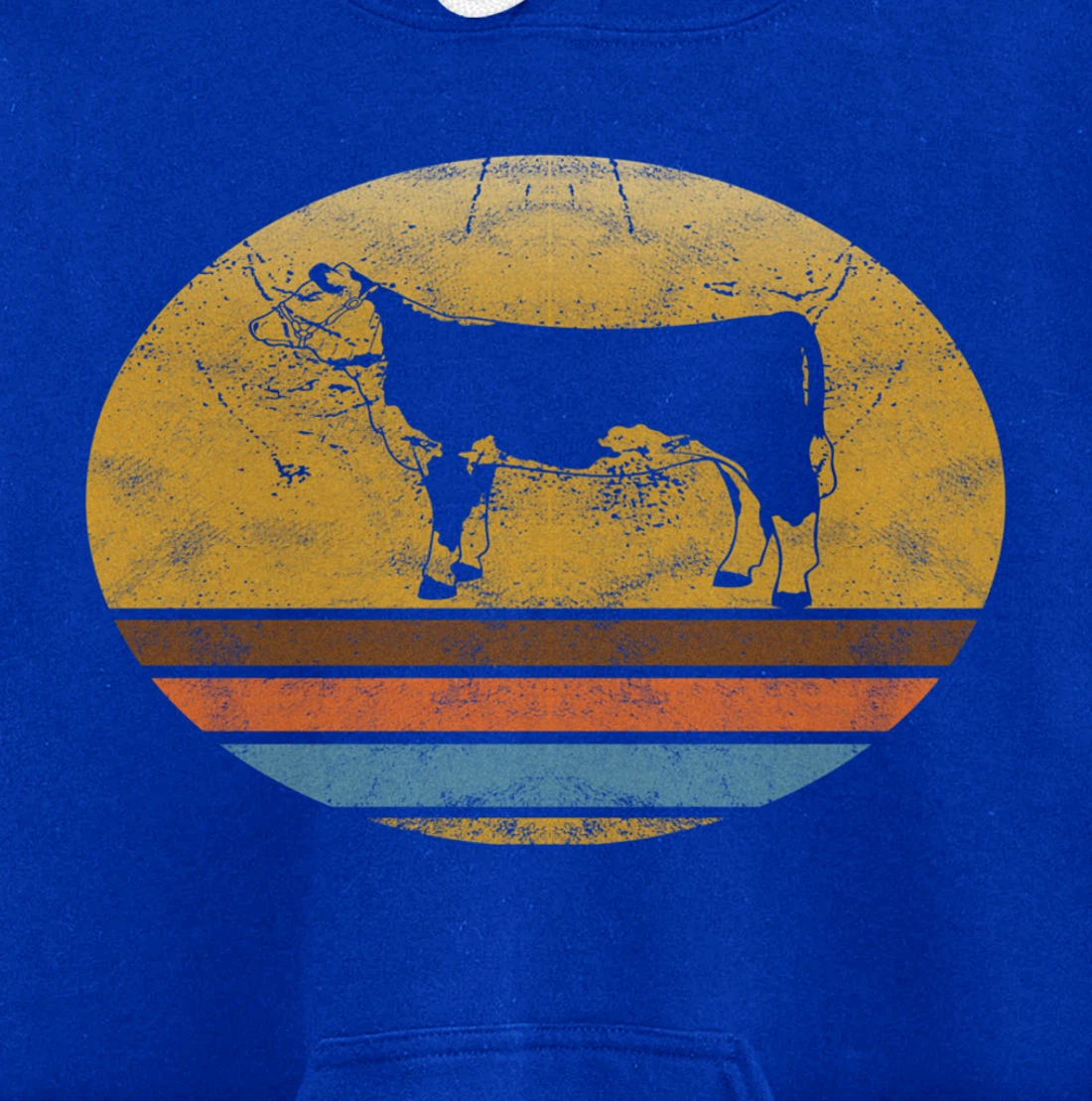 Retro Hereford cattle Animal Vintage Style Love Animals Gift Pullover Hoodie