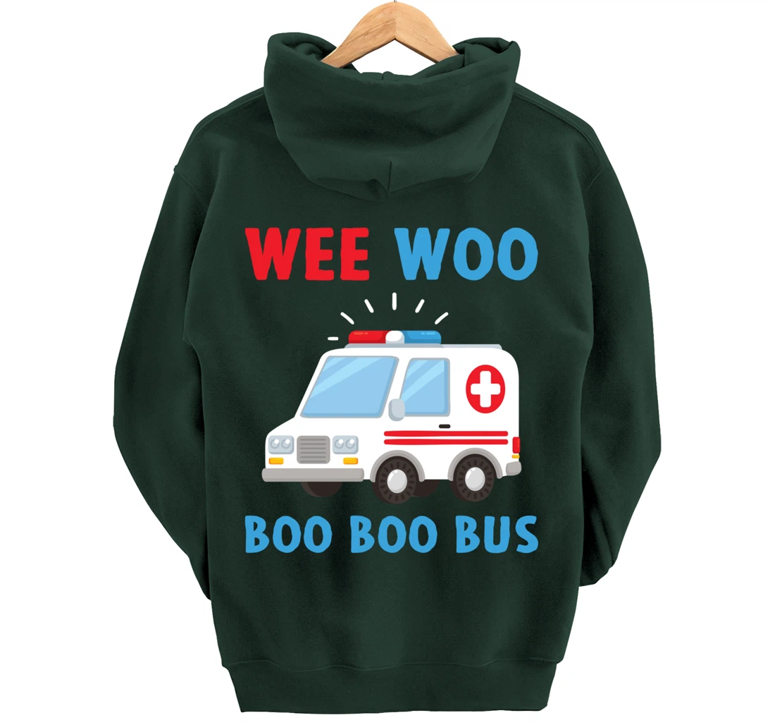 Wee Woo Boo Boo Bus Ambulance EMS EMT Paramedic Driver Gift Pullover Hoodie