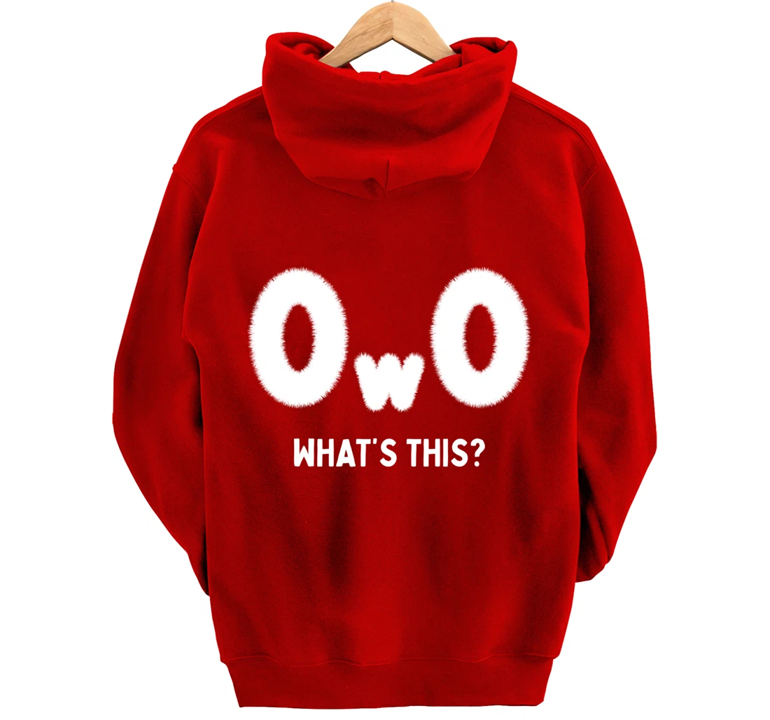 OwO Whats This, Furry Fandom Cosplay Pride Kawaii Anime Meme Pullover Hoodie