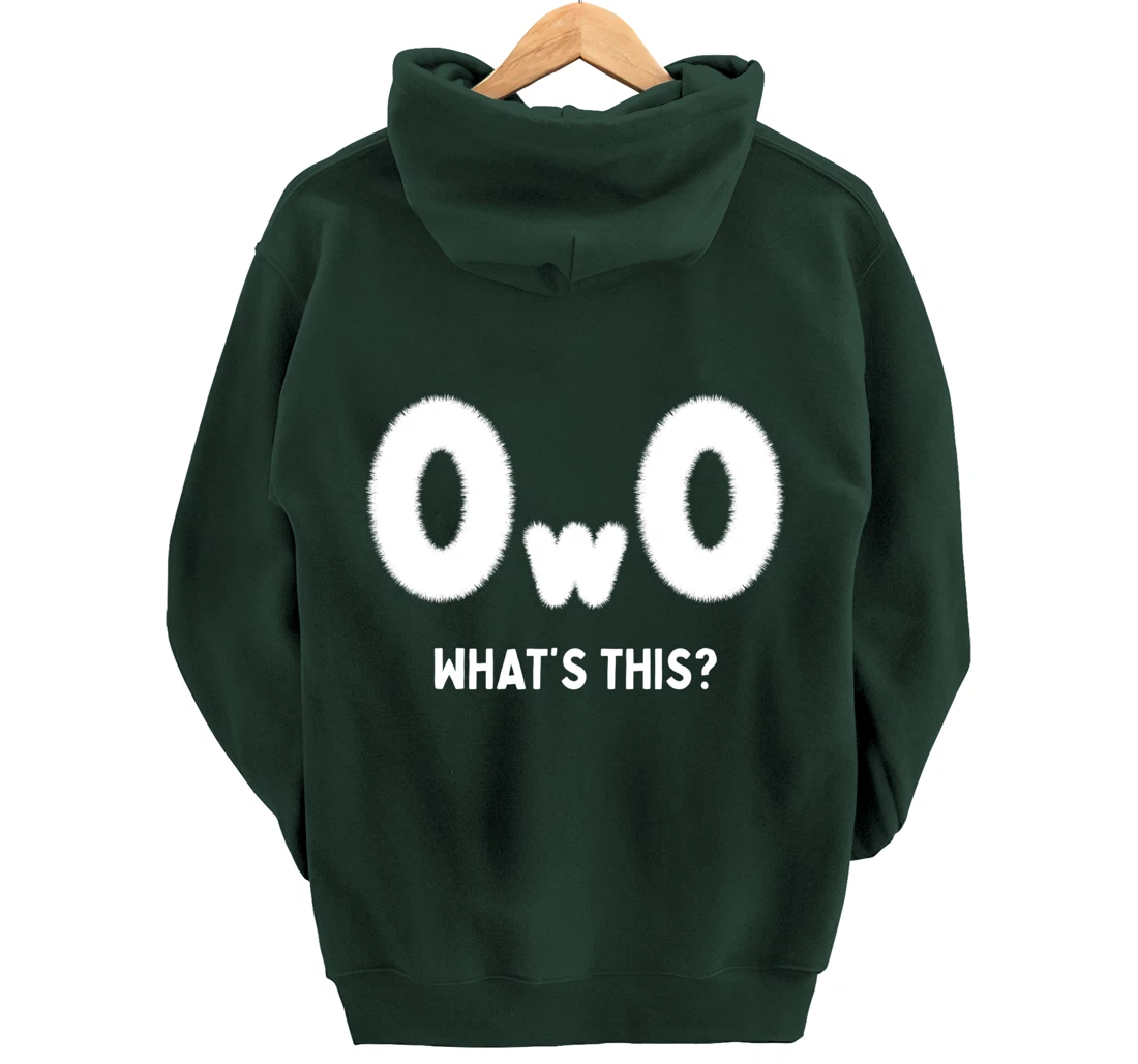 OwO Whats This, Furry Fandom Cosplay Pride Kawaii Anime Meme Pullover Hoodie