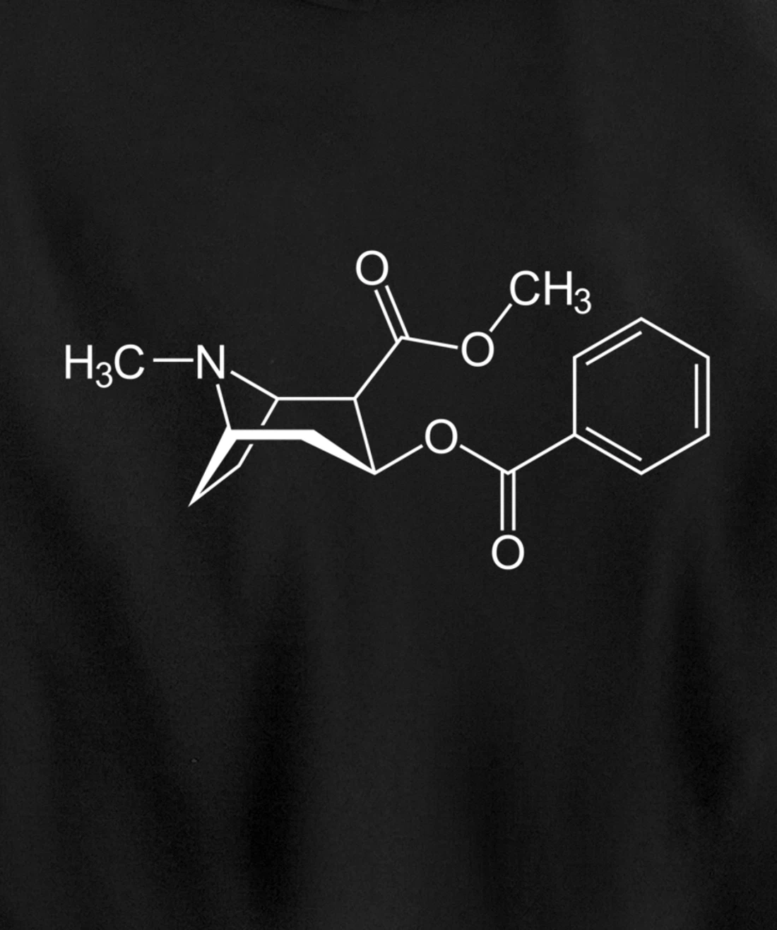 Cocaine Molecule C17H21NO4 - Chemistry Pullover Hoodie