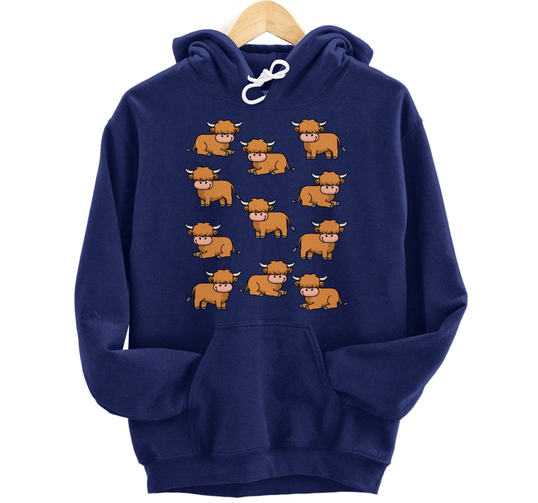 Highland Cow Gifts Women Men Girls Scottish Highland Cow Pullover Hoodie