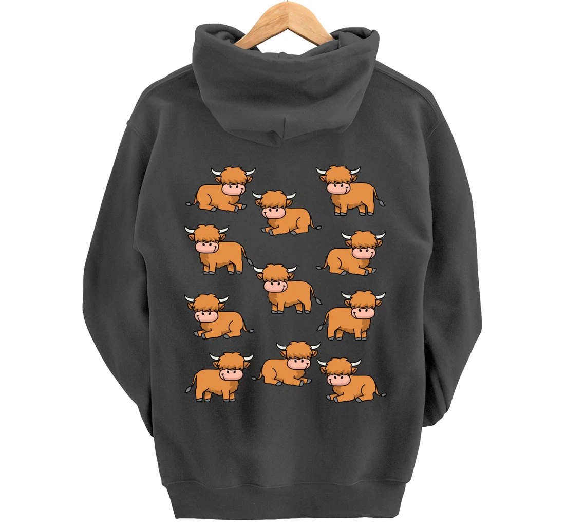 Highland Cow Gifts Women Men Girls Scottish Highland Cow Pullover Hoodie