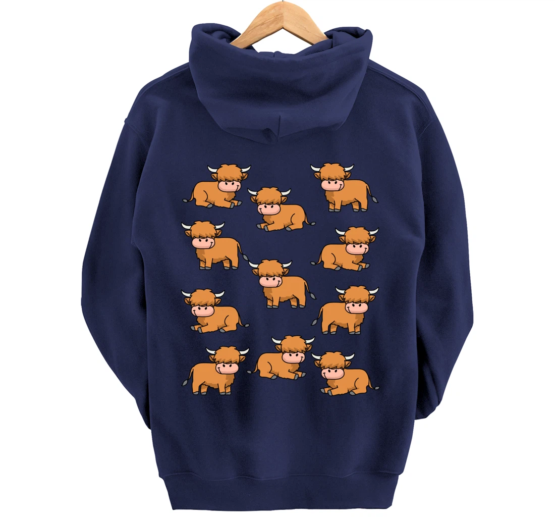 Highland Cow Gifts Women Men Girls Scottish Highland Cow Pullover Hoodie