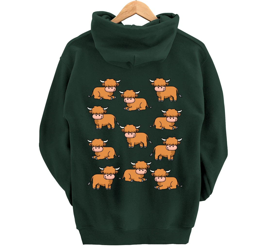 Highland Cow Gifts Women Men Girls Scottish Highland Cow Pullover Hoodie